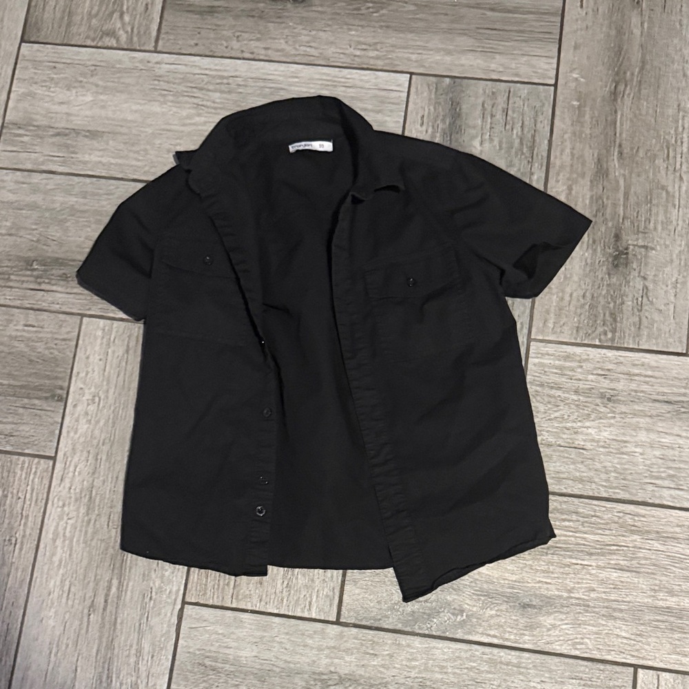 Men's Black Short Sleeve Shirt